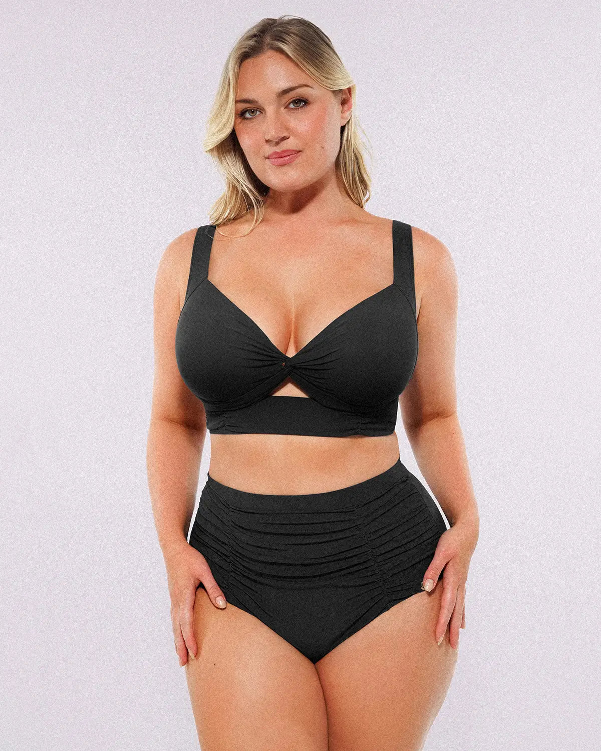 Smart Sculpt™ Twist-Front Bikini Top & High-Waisted Bottom Set