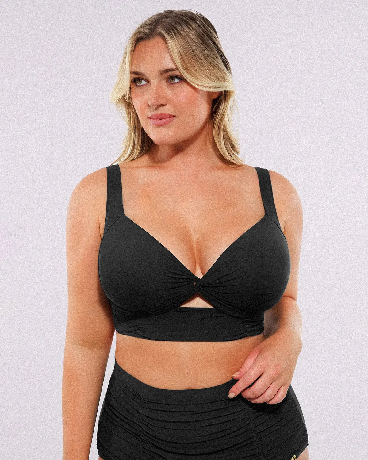 Smart Sculpt™ Twist-Front Bikini Top & High-Waisted Bottom Set