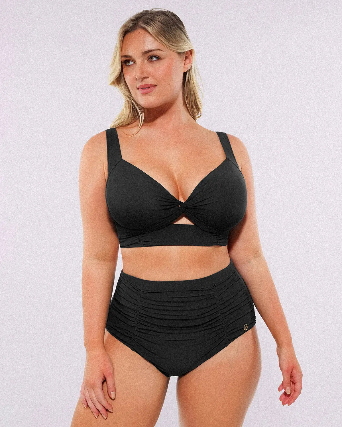Smart Sculpt™ Twist-Front Bikini Top & High-Waisted Bottom Set