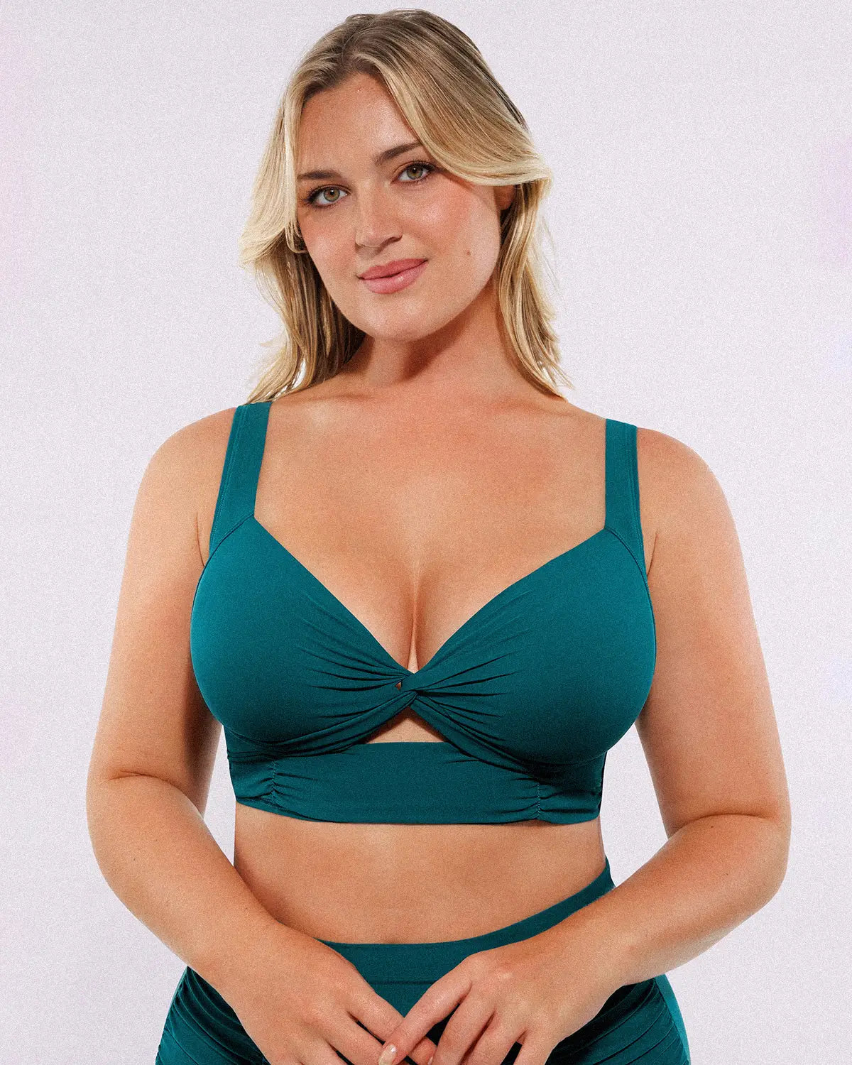 Smart Sculpt™ Twist-Front Bikini Top & High-Waisted Bottom Set