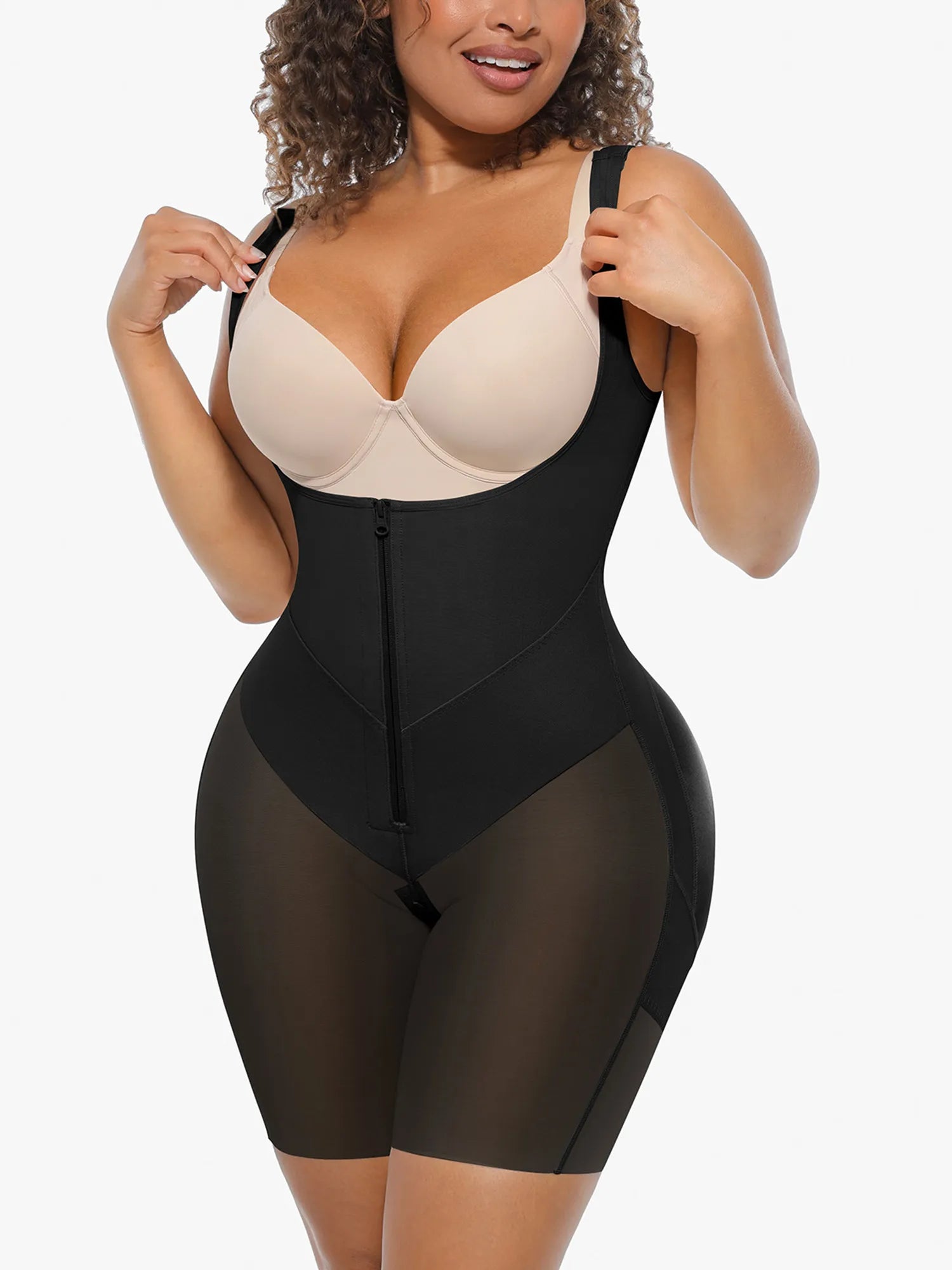 Feelingirl U-Shaped Tummy Control Butt Lift Shaper Bodysuit
