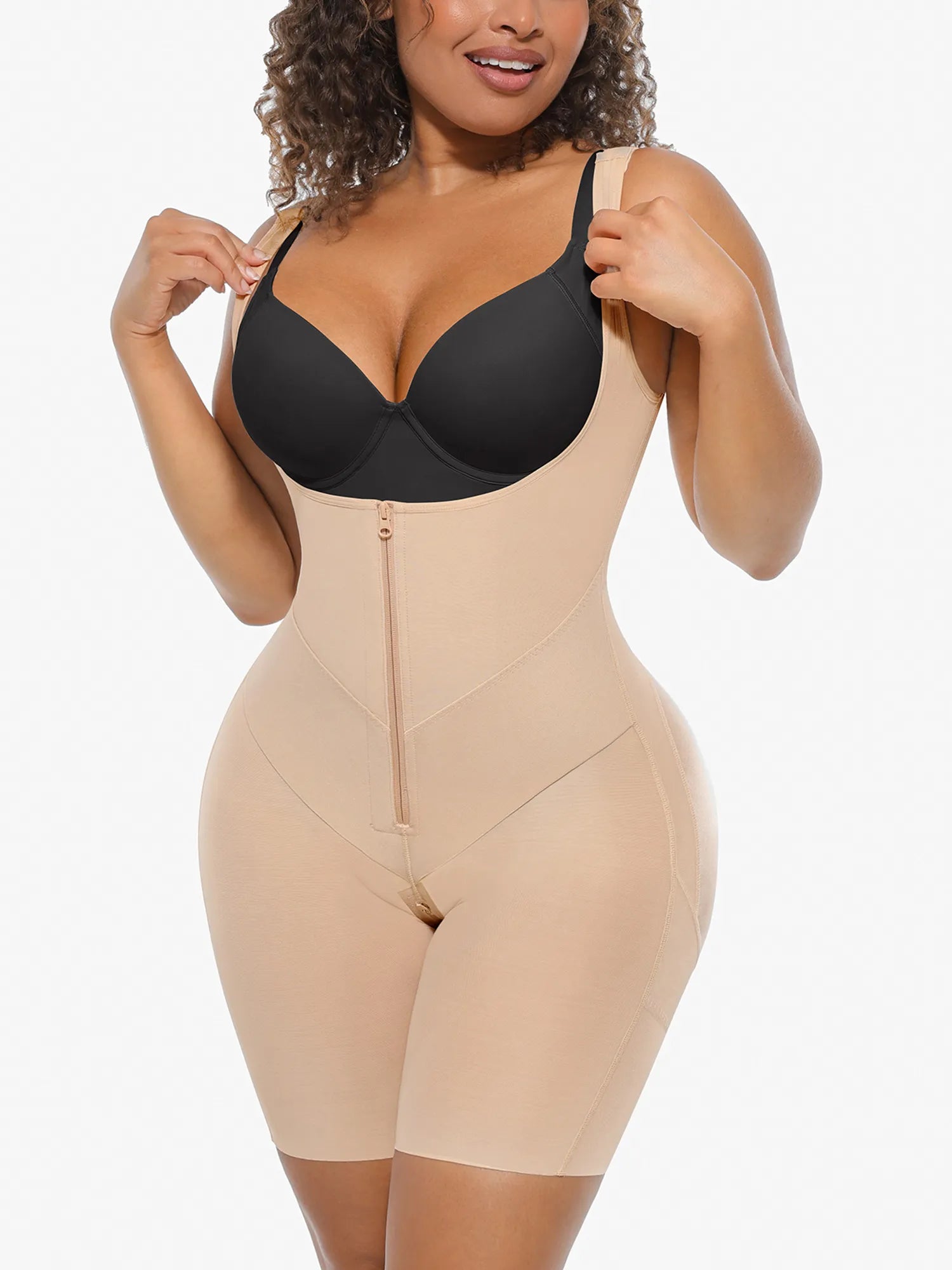 Feelingirl U-Shaped Tummy Control Butt Lift Shaper Bodysuit