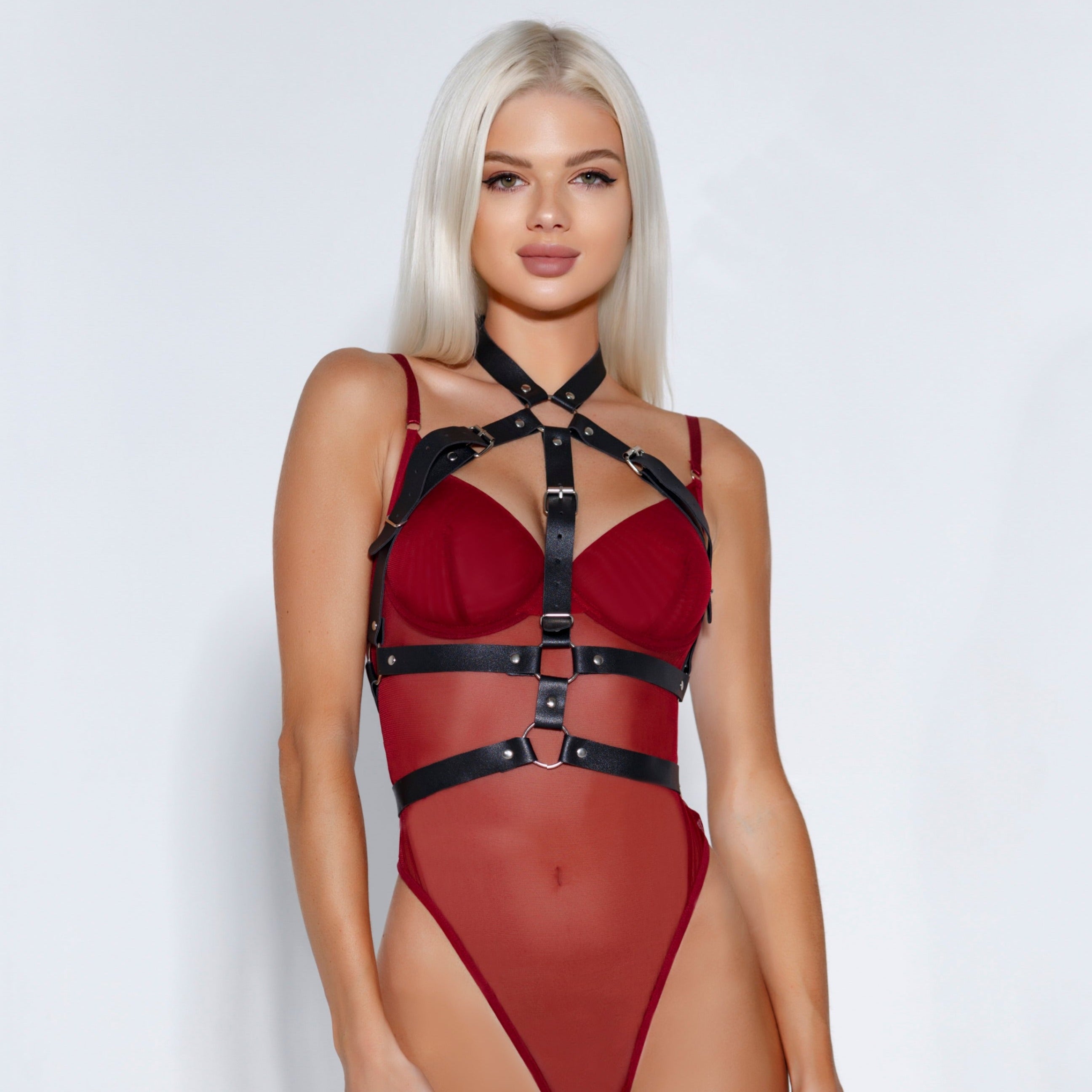 Alma's Goth Harness Bra-lovelira