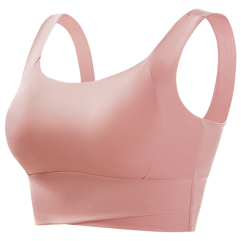 No-rim sexy gathered yoga one-piece sports bra