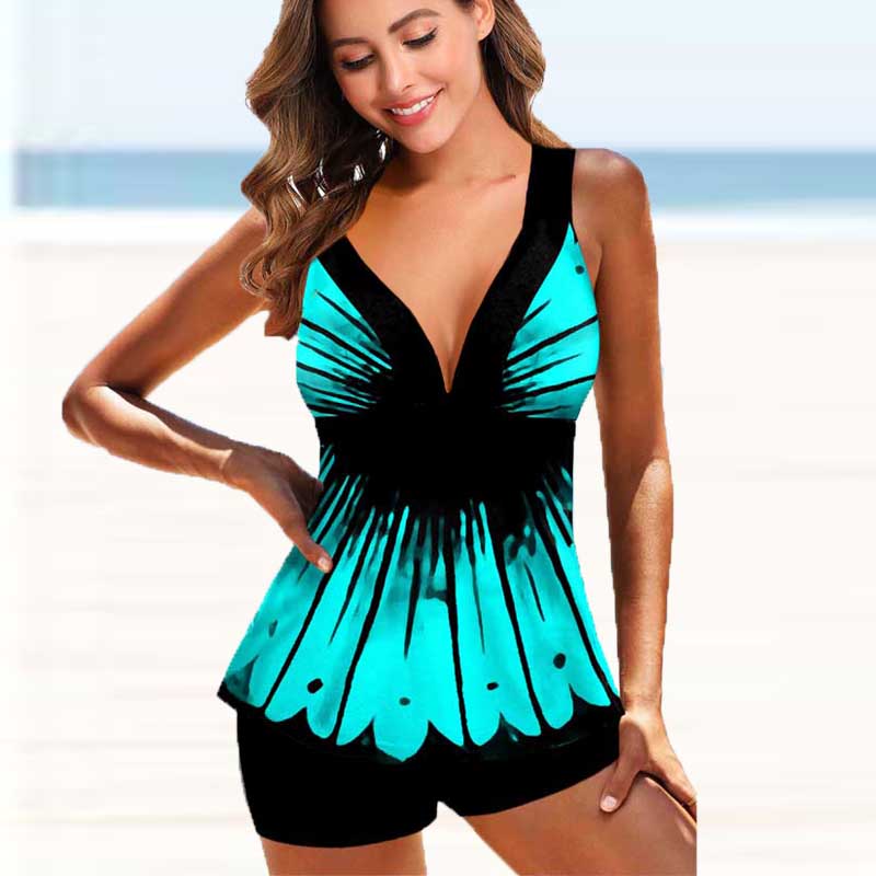 Sexy Two Piece Swimwear Women 2022 New Monokini Bathing Suit Bodysuit Plus Size Swimsuit Beach Female Swimming Tankini Wear-colinskeirs