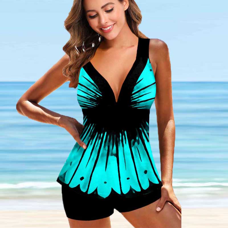 Sexy Two Piece Swimwear Women 2022 New Monokini Bathing Suit Bodysuit Plus Size Swimsuit Beach Female Swimming Tankini Wear-colinskeirs