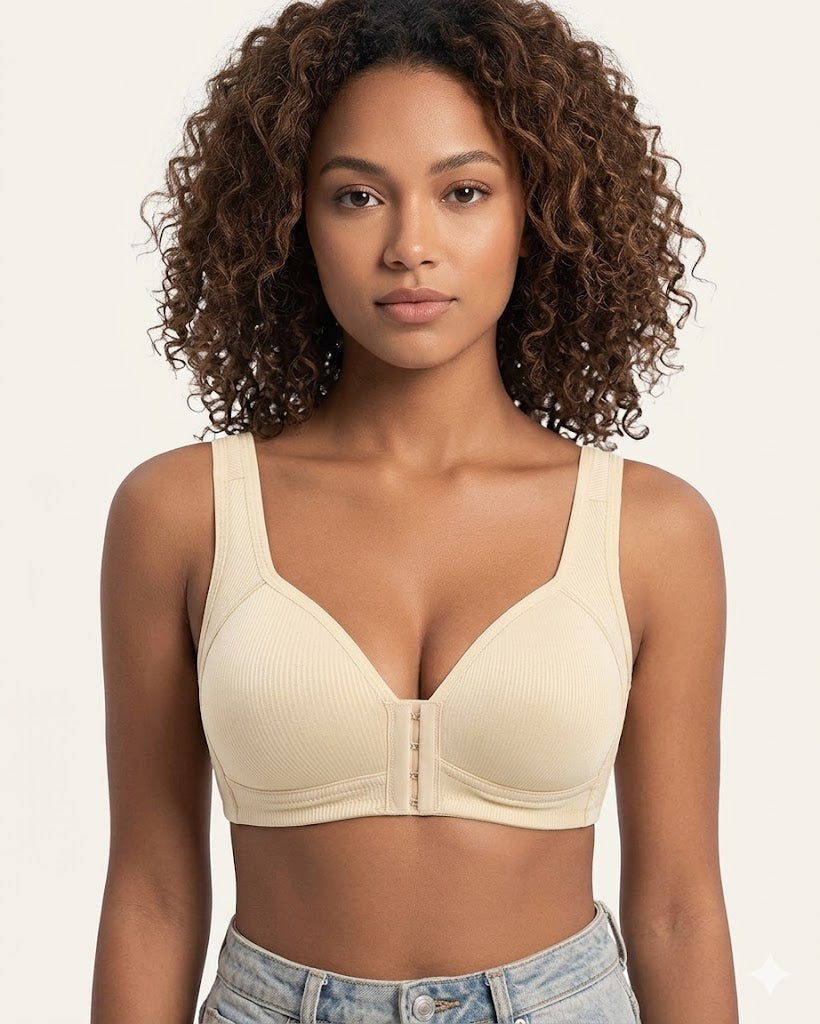 Easy-On Front Closure Wireless Support Bra