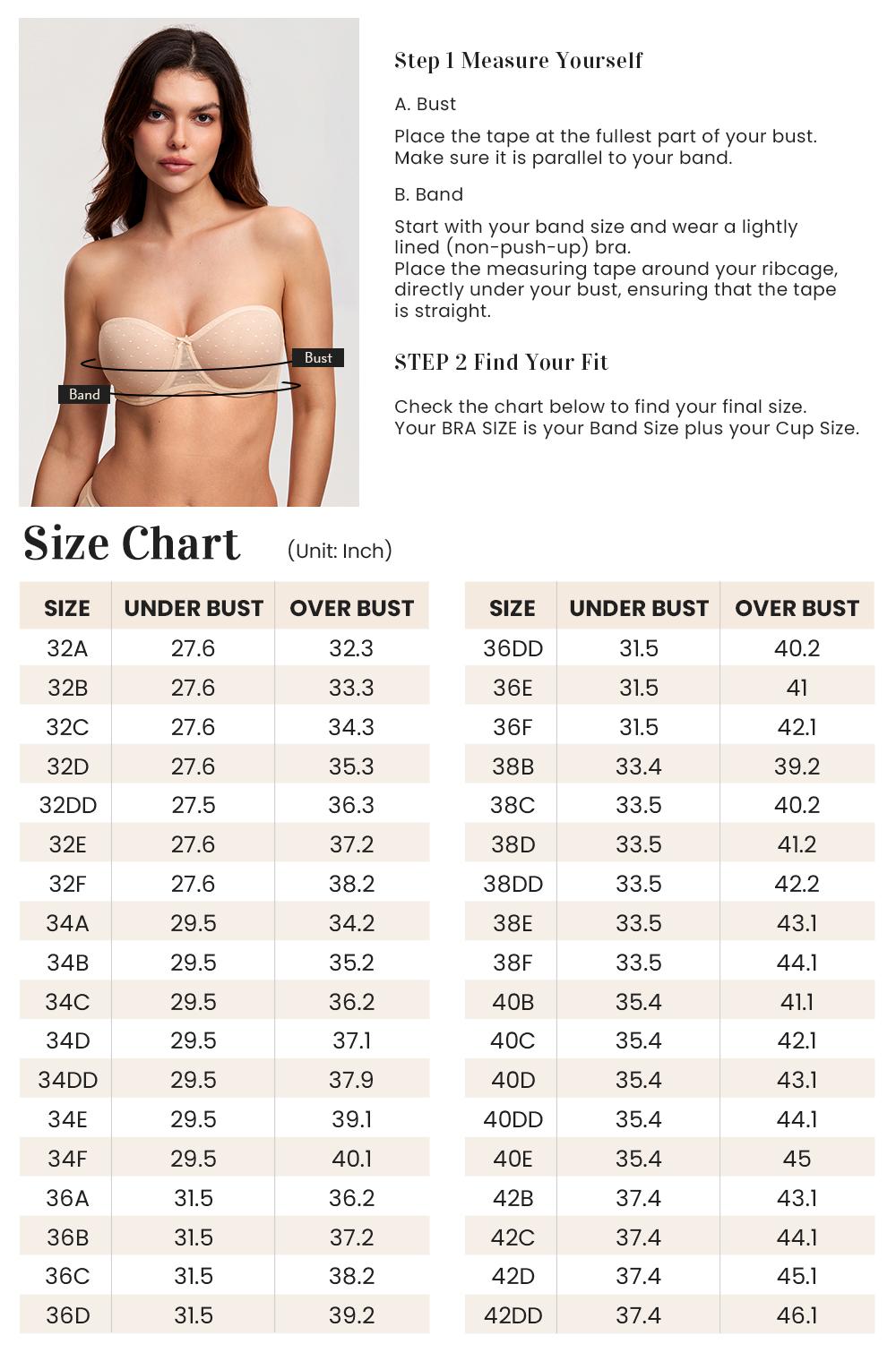 DOBREVA Unlined Lace Strapless Bra Sexy See Through Plus Size Convertible Underwire Bras