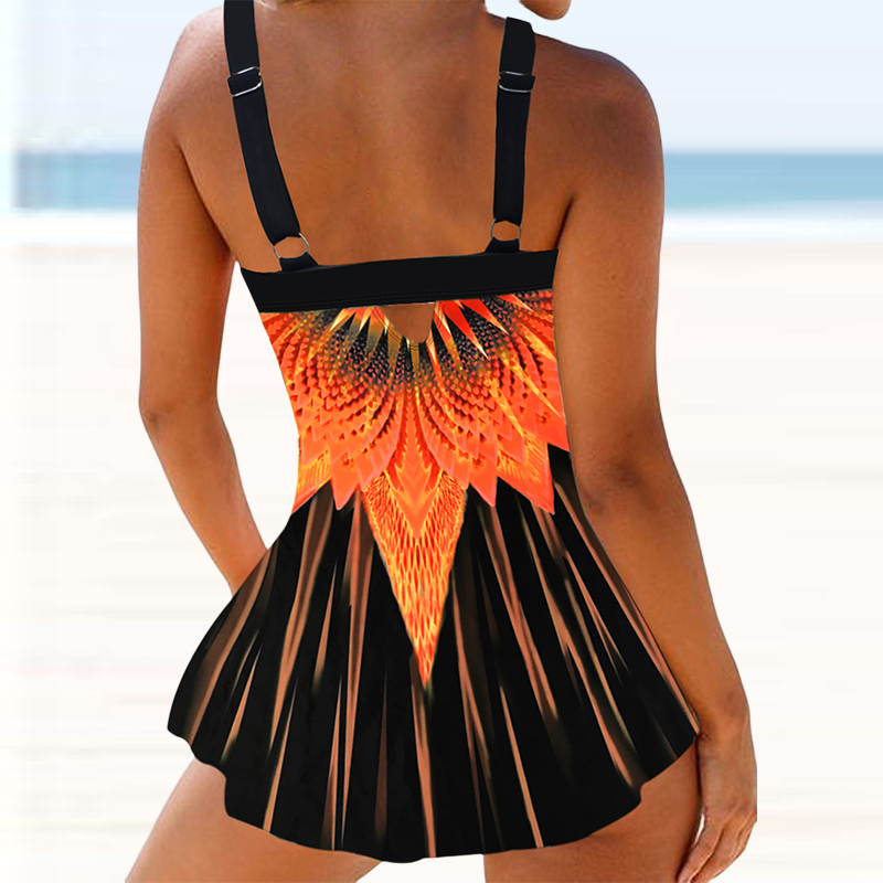 Women Sexy Plus Size Beachwear Swim Tankini Swimwear Bathing Suit Two Pieces Swimsuits Print Tankinis Beach Summer Swimdress-colinskeirs