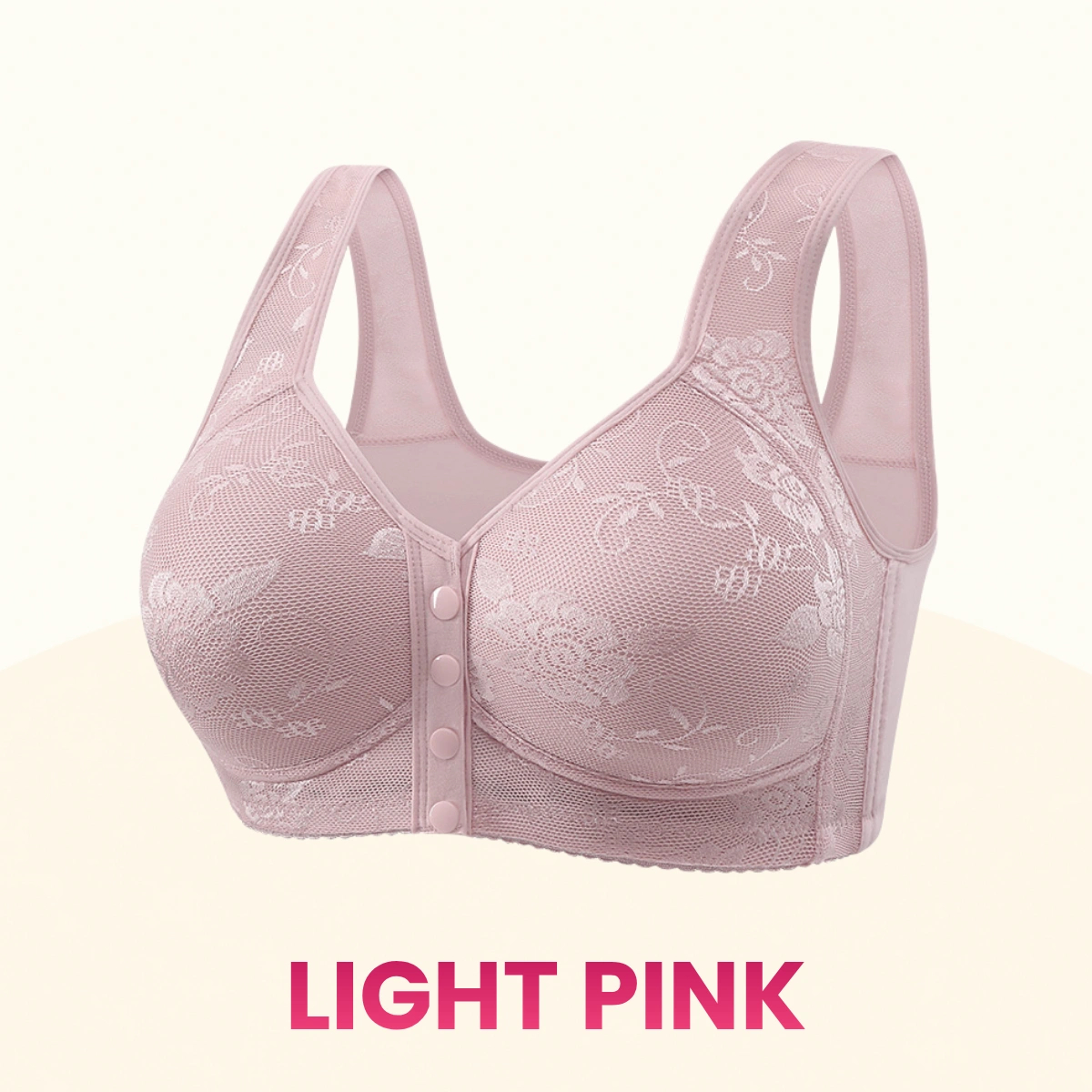 Front Closure Breathable Cotton Lifting Bra for Seniors