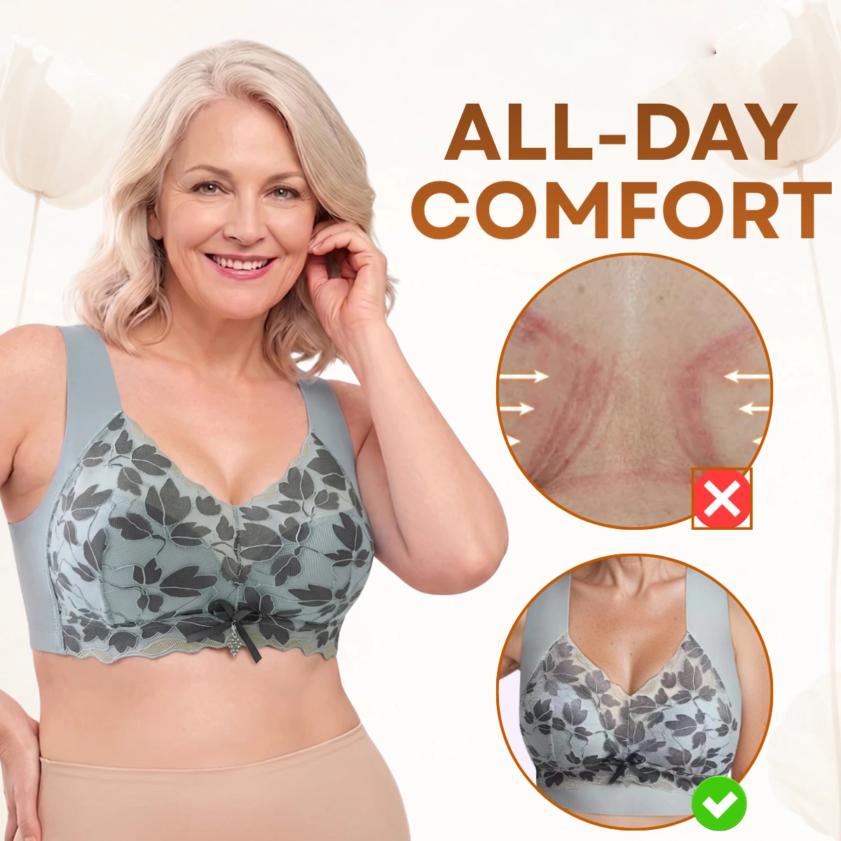Versatile Comfy Lift & Flex Wireless Bra