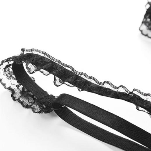 JOSEPHINE LACE CORSET SETCross Hollow Crotchless Fishnet Bodysuits-lovelira