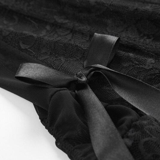 JOSEPHINE LACE CORSET SETCross Hollow Crotchless Fishnet Bodysuits-lovelira