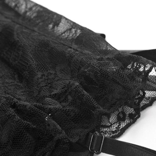 JOSEPHINE LACE CORSET SETCross Hollow Crotchless Fishnet Bodysuits-lovelira