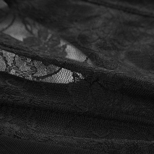 JOSEPHINE LACE CORSET SETCross Hollow Crotchless Fishnet Bodysuits-lovelira