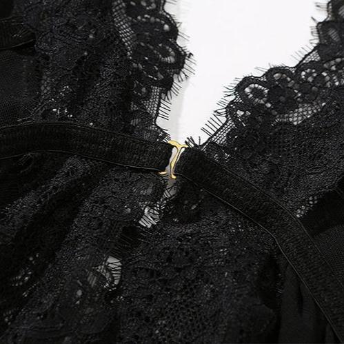 Model CH224Cross Hollow Crotchless Fishnet Bodysuits-lovelira