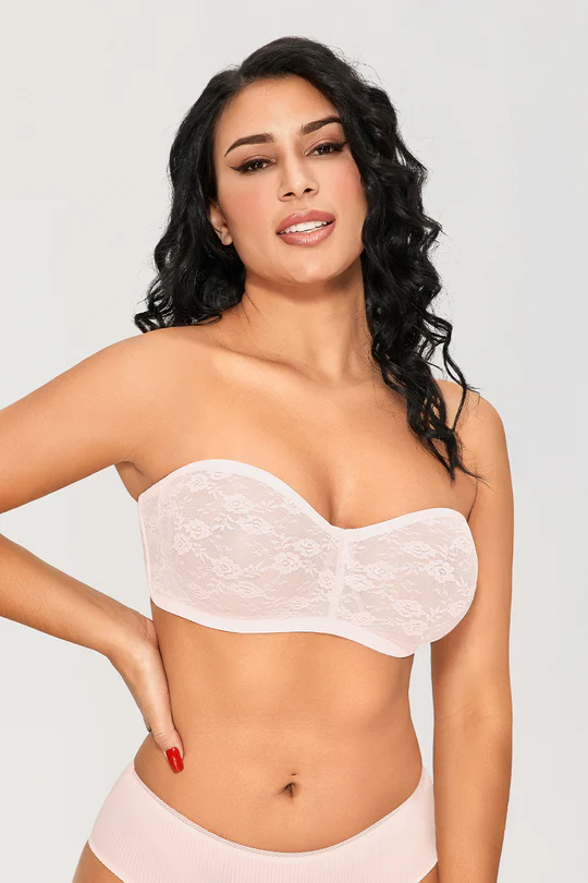 Attractive See-Through Lace Strapless Bra