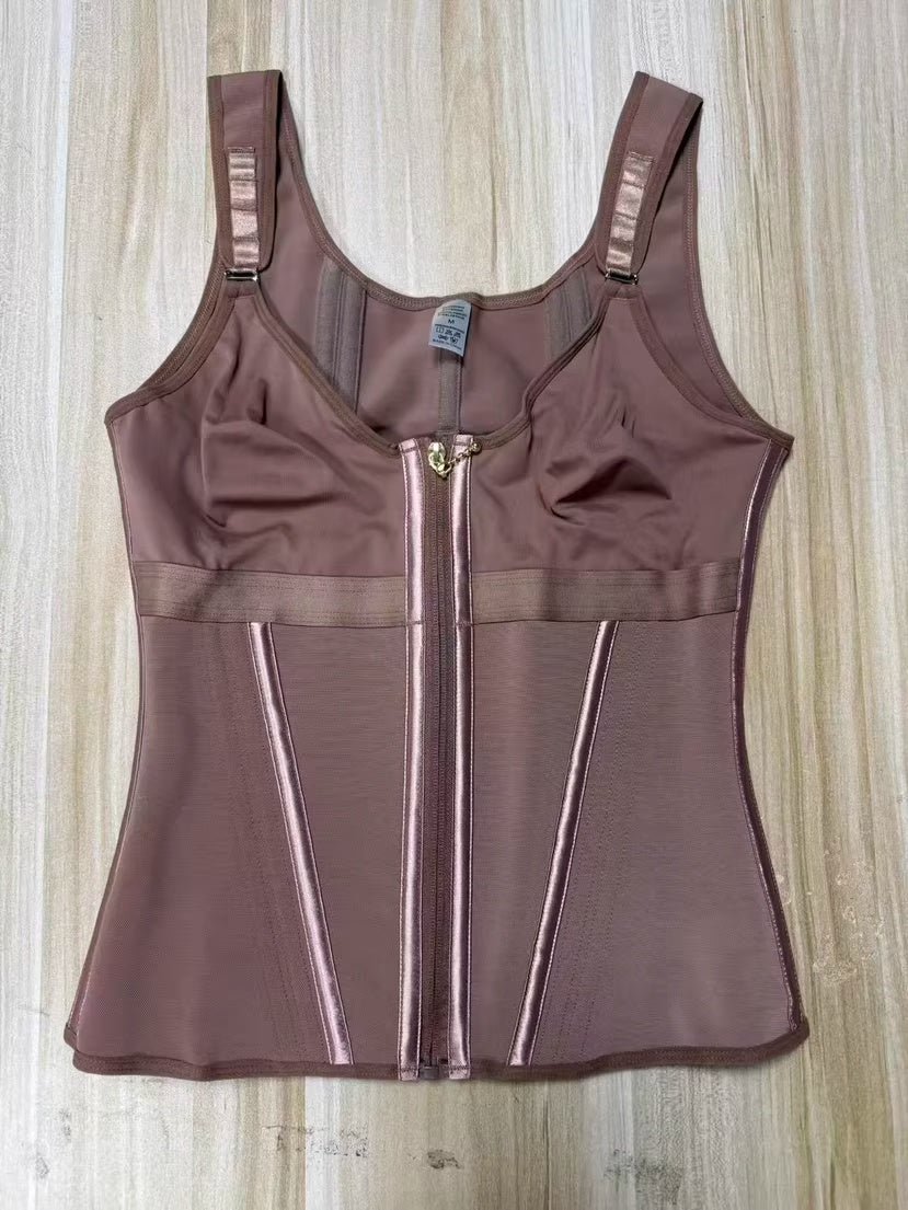 WAIST SHAPEWEAR WITH BRA TUMMY CONTROL GIRDLE WORKOUT SHAPEWEAR WITH ADJUSTABLE SHOULDER STRAP - LUNA