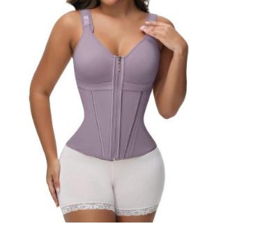 WAIST SHAPEWEAR WITH BRA TUMMY CONTROL GIRDLE WORKOUT SHAPEWEAR WITH ADJUSTABLE SHOULDER STRAP - LUNA