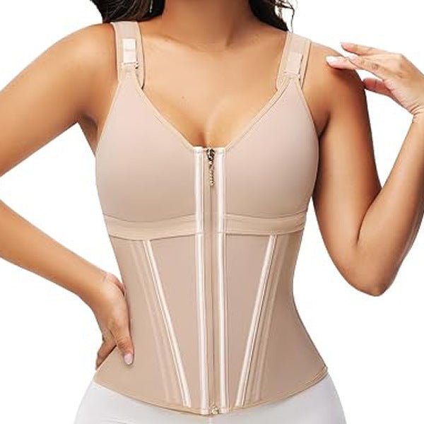 WAIST SHAPEWEAR WITH BRA TUMMY CONTROL GIRDLE WORKOUT SHAPEWEAR WITH ADJUSTABLE SHOULDER STRAP - LUNA