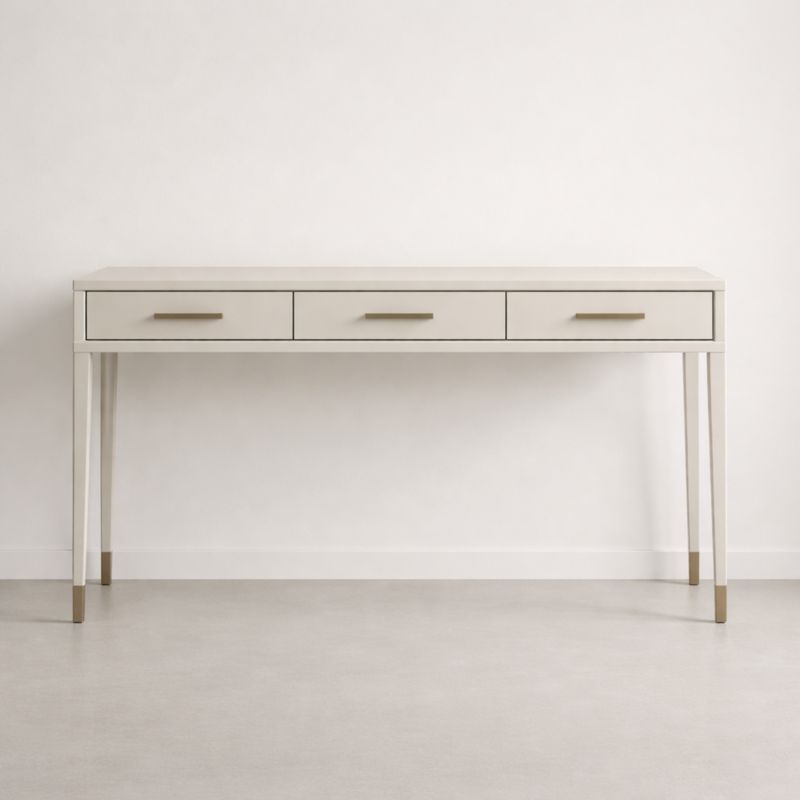 Bureau avec 3 tiroirs en bois MDF Blanc