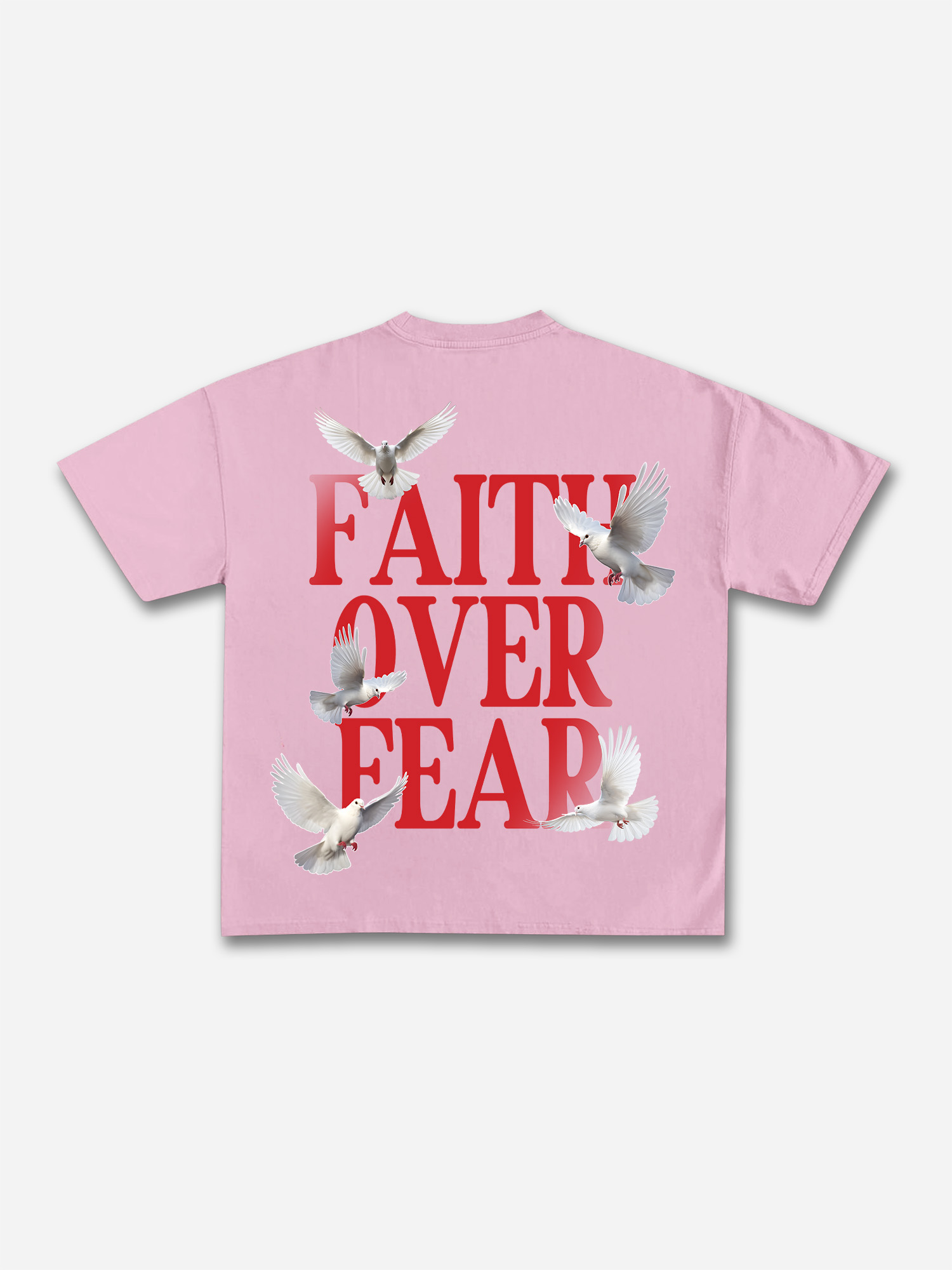 Casual Short Sleeve Faith Over Fear Print T-shirt-sopula studio