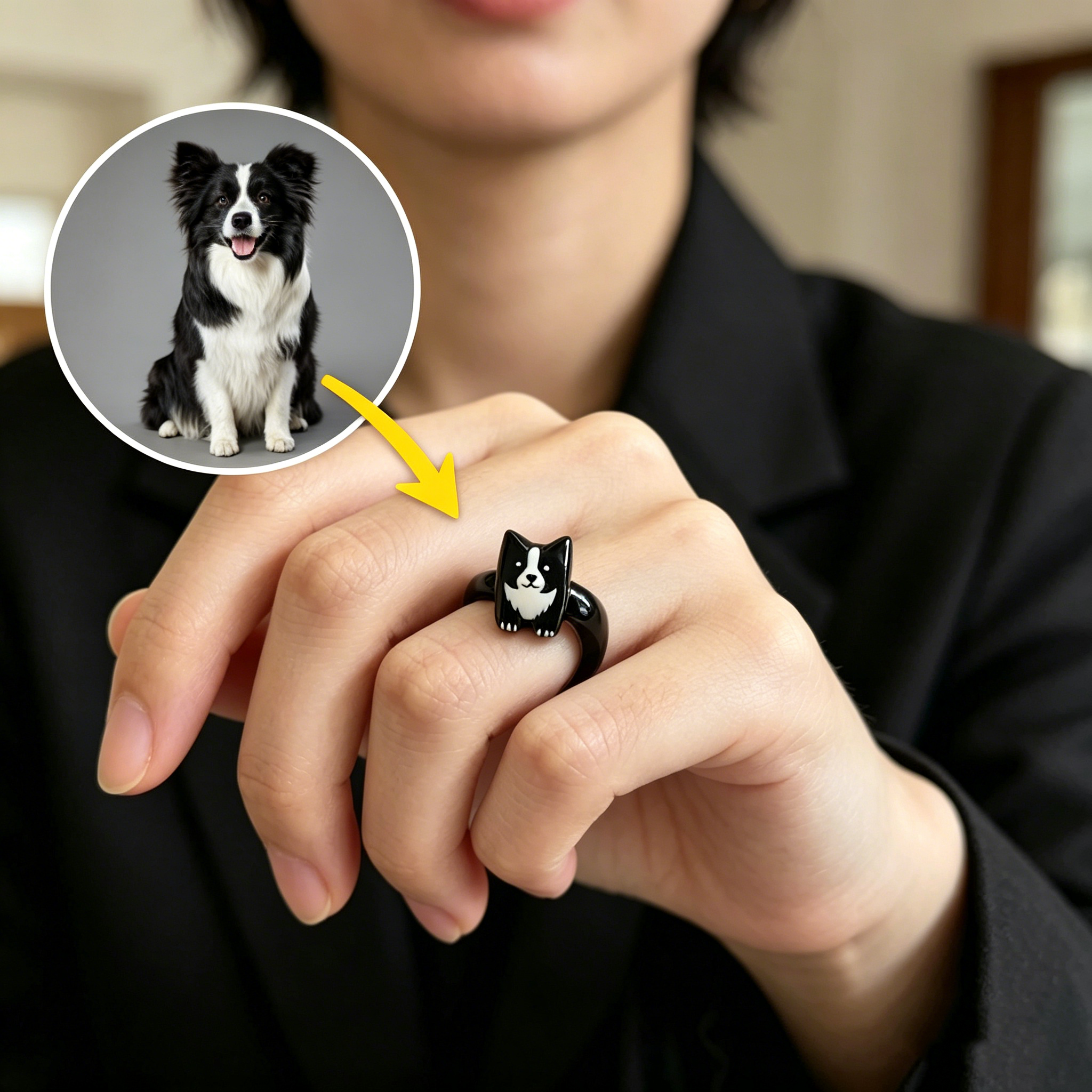 Personalized 3D figurine rings, custom commemorative jewelry, and meaningful gifts for couples.