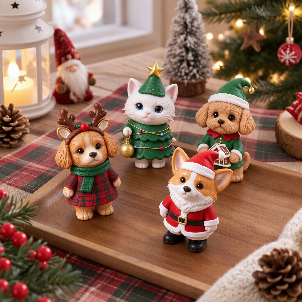 Custom 3D Pet Christmas Figurine