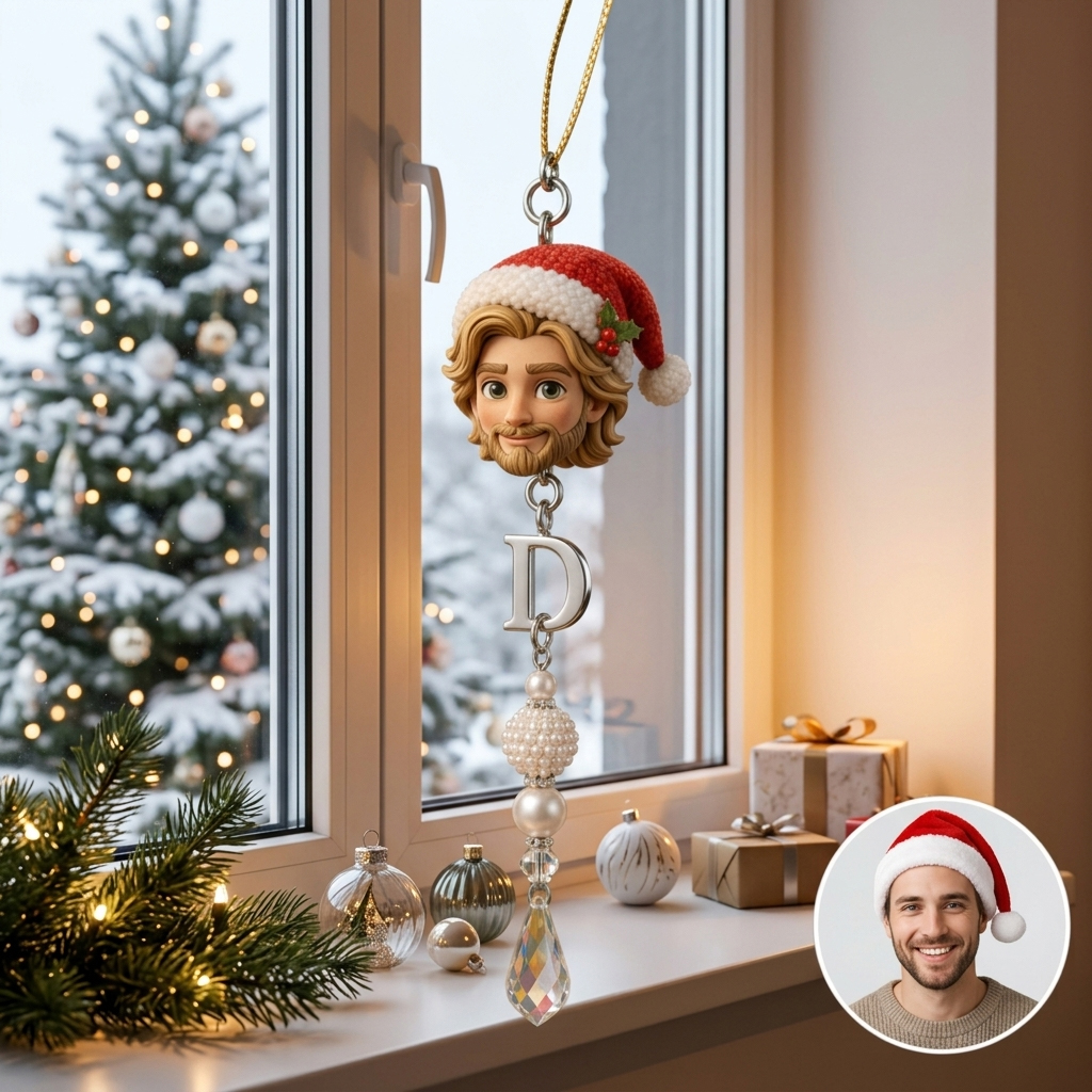 Custom 3D Character & Name Christmas Tree Ornament