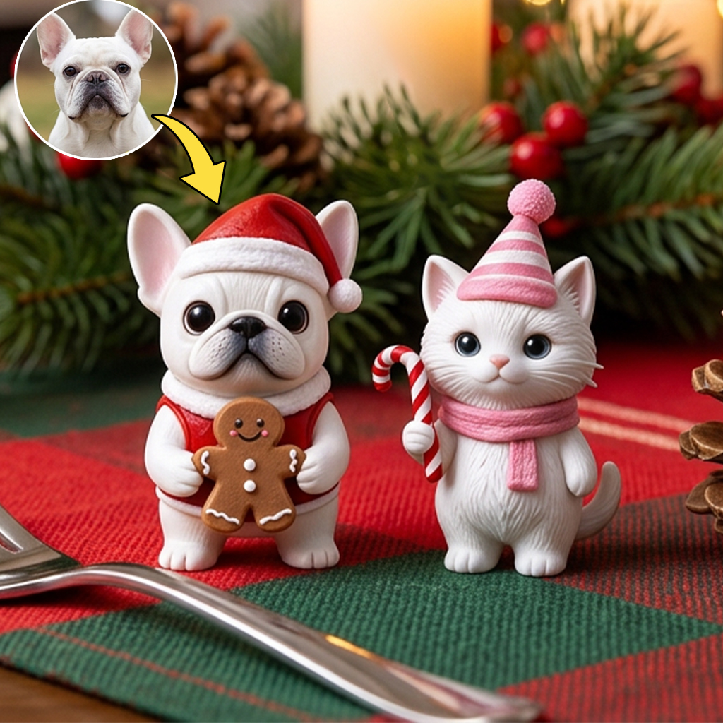 Custom 3D Pet Christmas Figurine