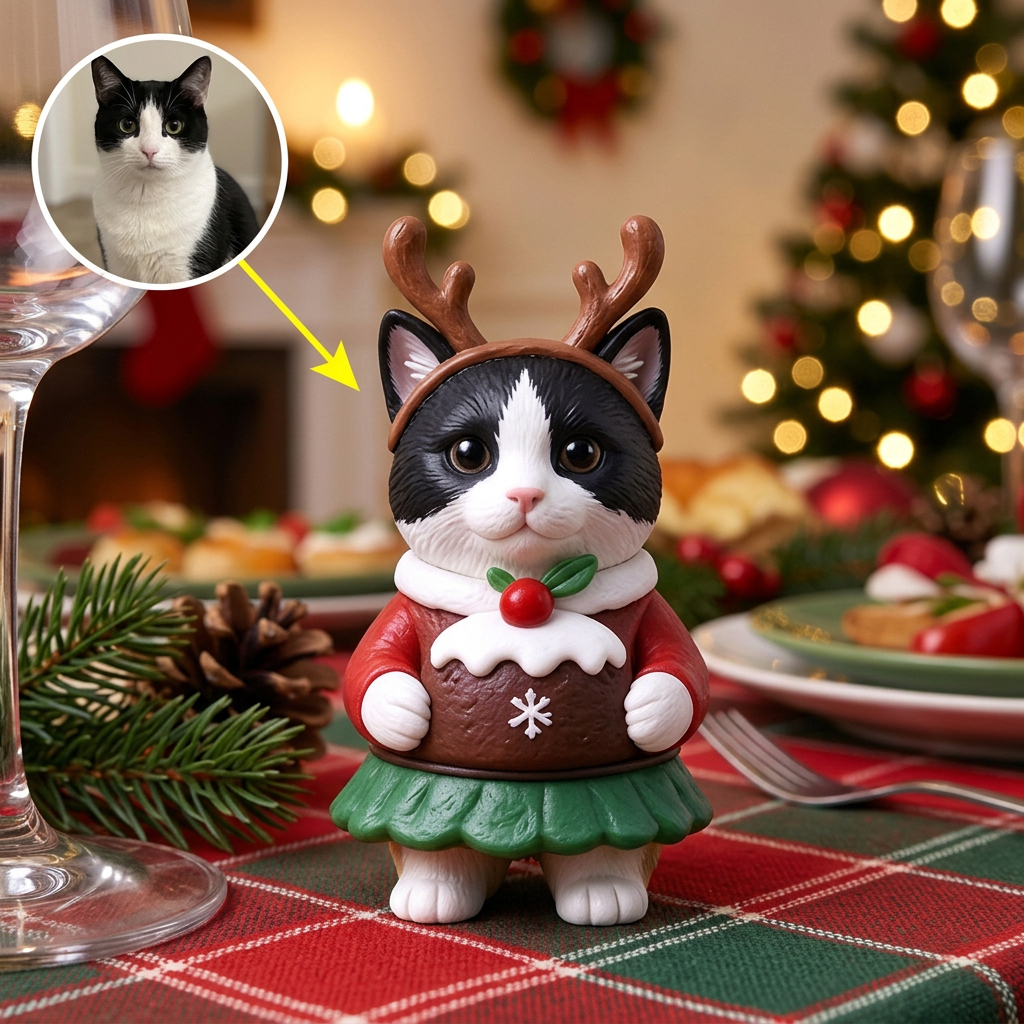 Custom 3D Pet Christmas Figurine