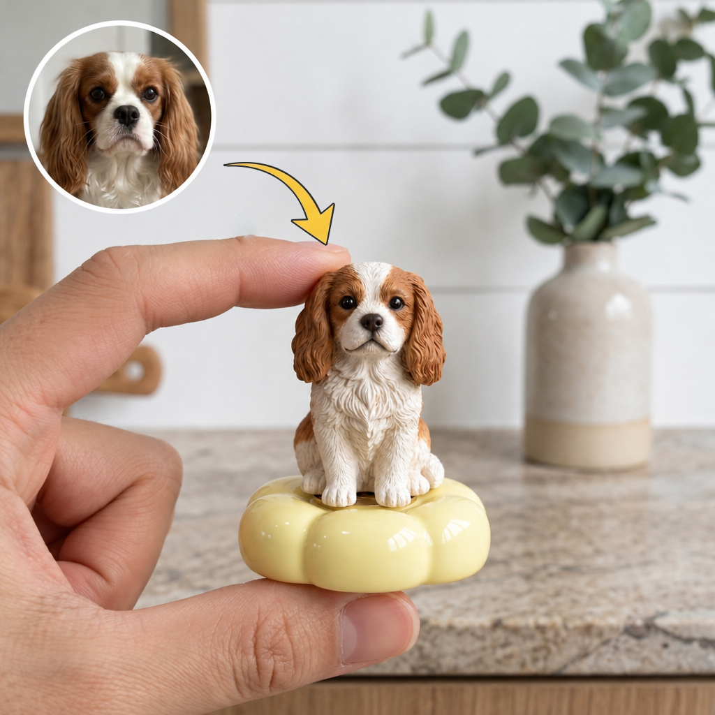 Custom 3D Pet Rotating Prnament, Desktop/Car Decor