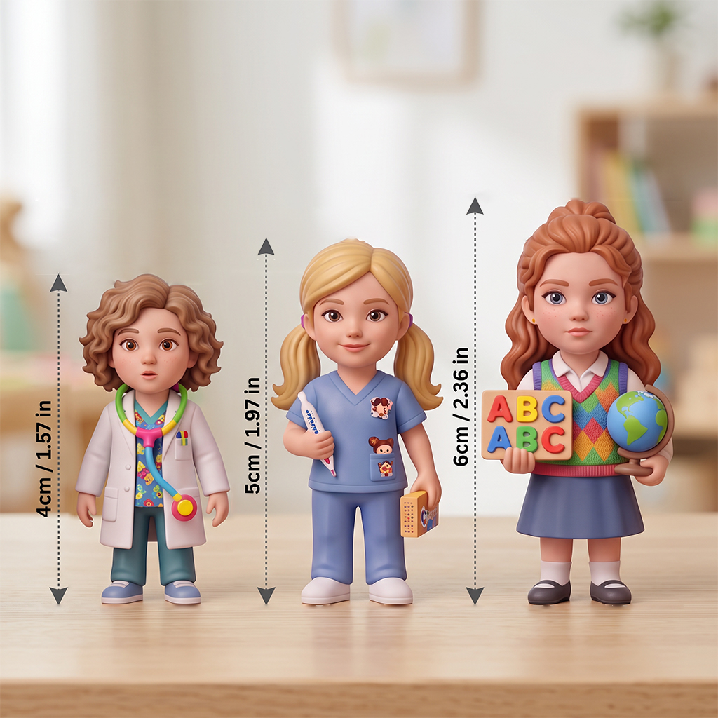 Custom 3D Character Figurine - Careers for All Age Groups
