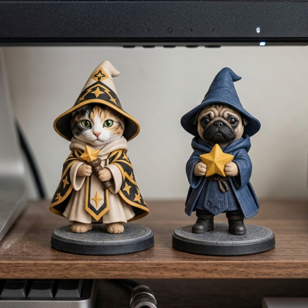 Custom 3D Pet Figurine – Fantasy RPG Style