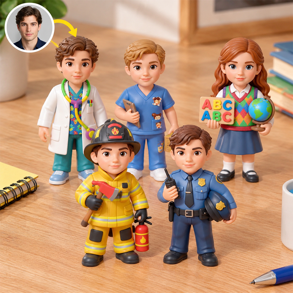 Custom 3D Character Figurine - Careers for All Age Groups