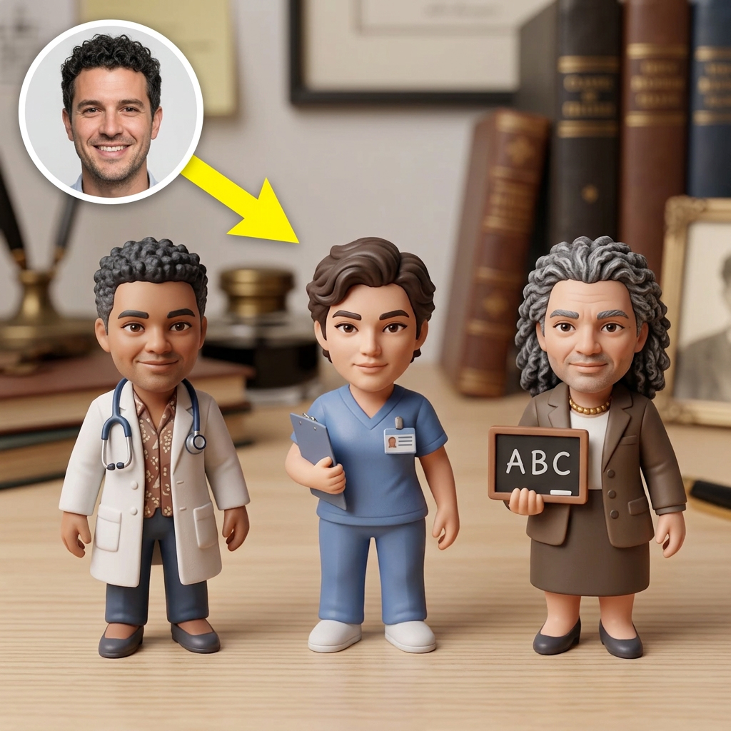 Custom 3D Character Figurine - Careers for All Age Groups