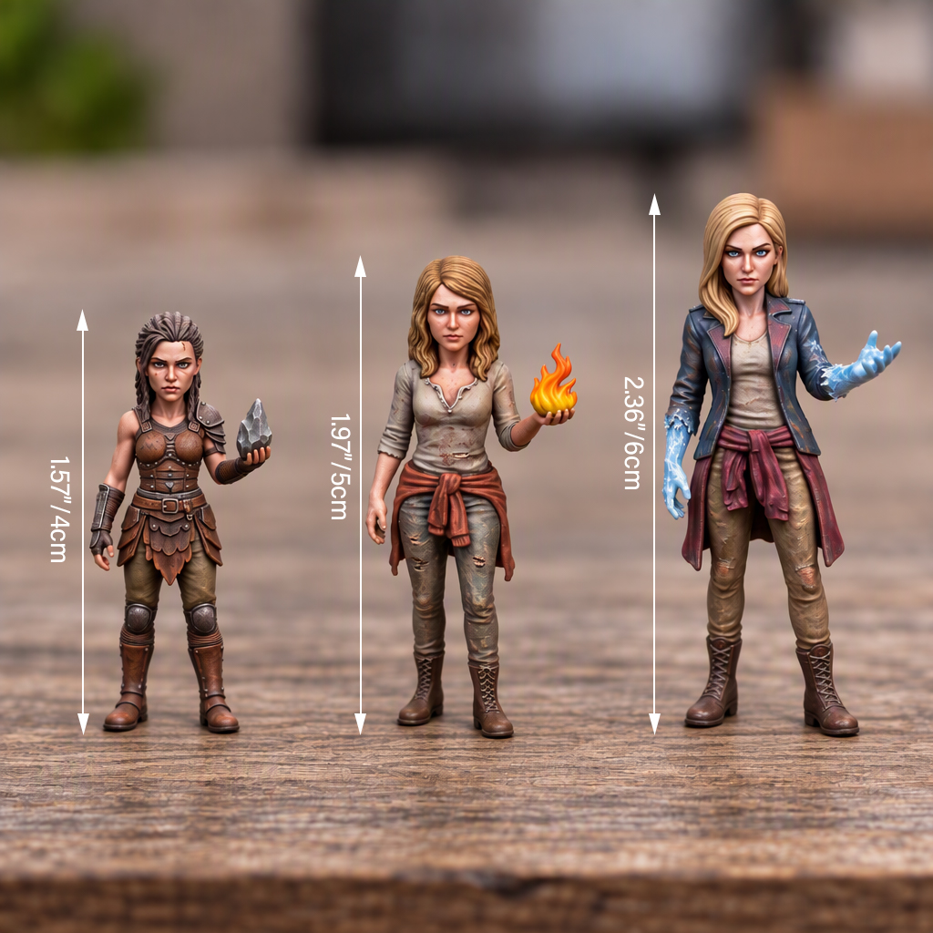 Custom 3D Character Figurine - Elemental Abilities