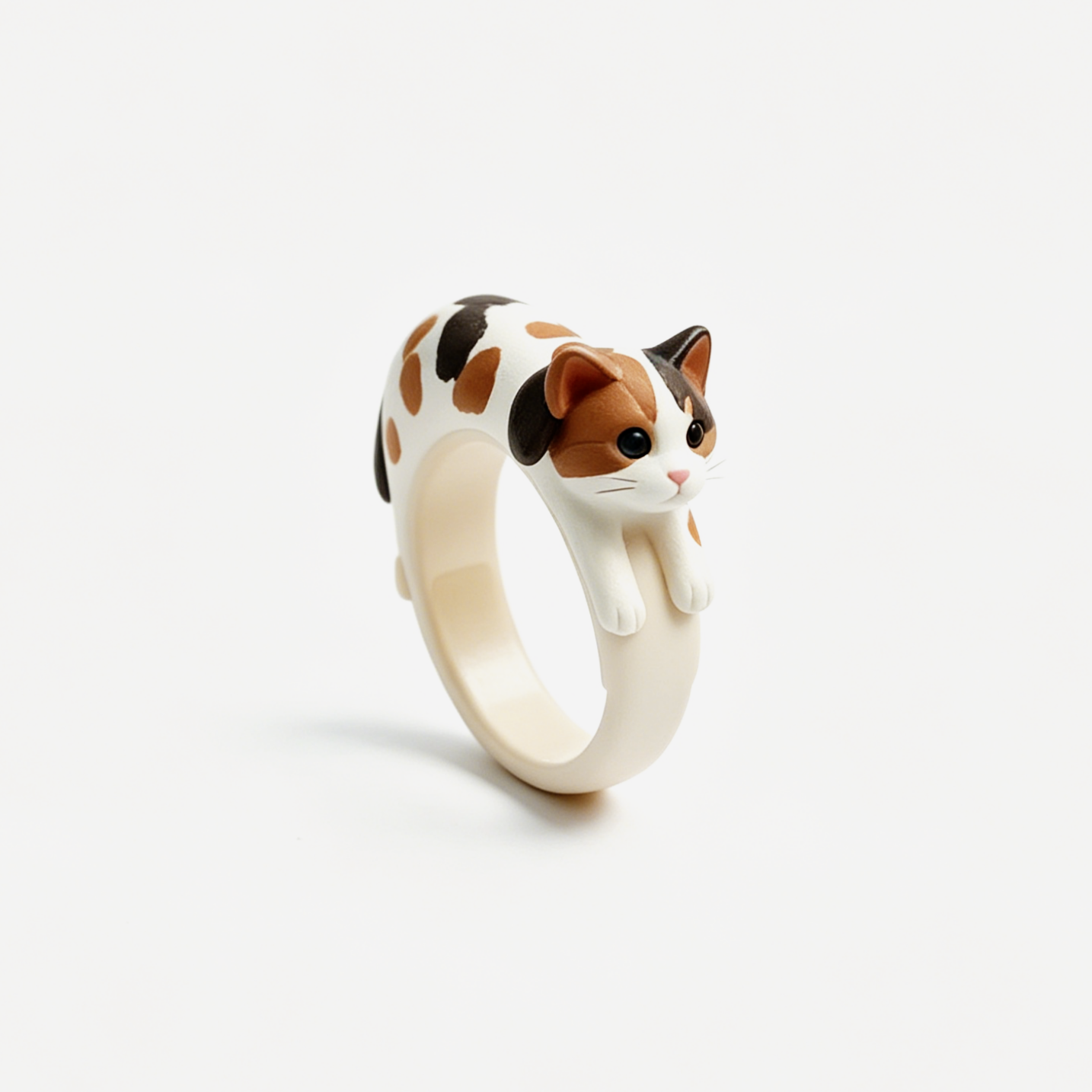 Customized 3D pet portrait rings, personalized 3D pet portrait rings, commemorative gifts for pet lovers.