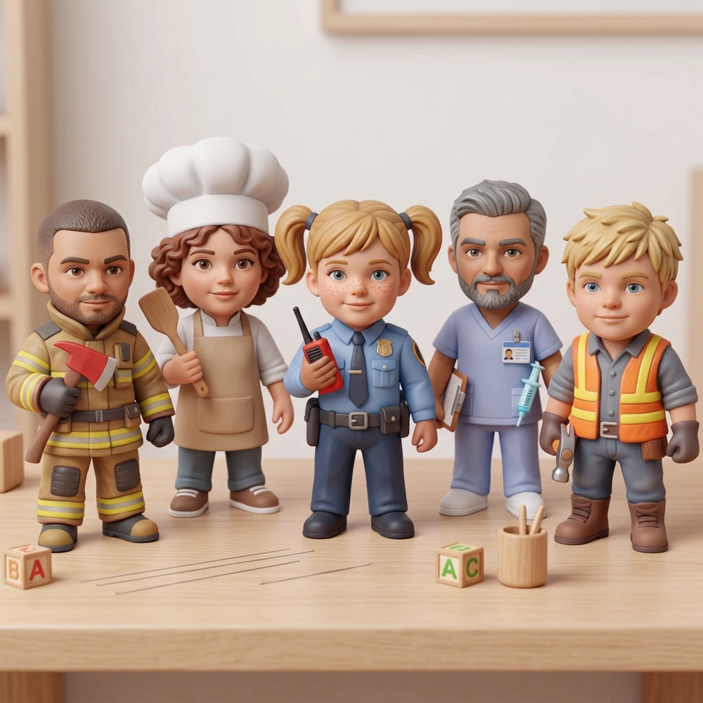 Custom 3D Character Figurine - Careers for All Age Groups