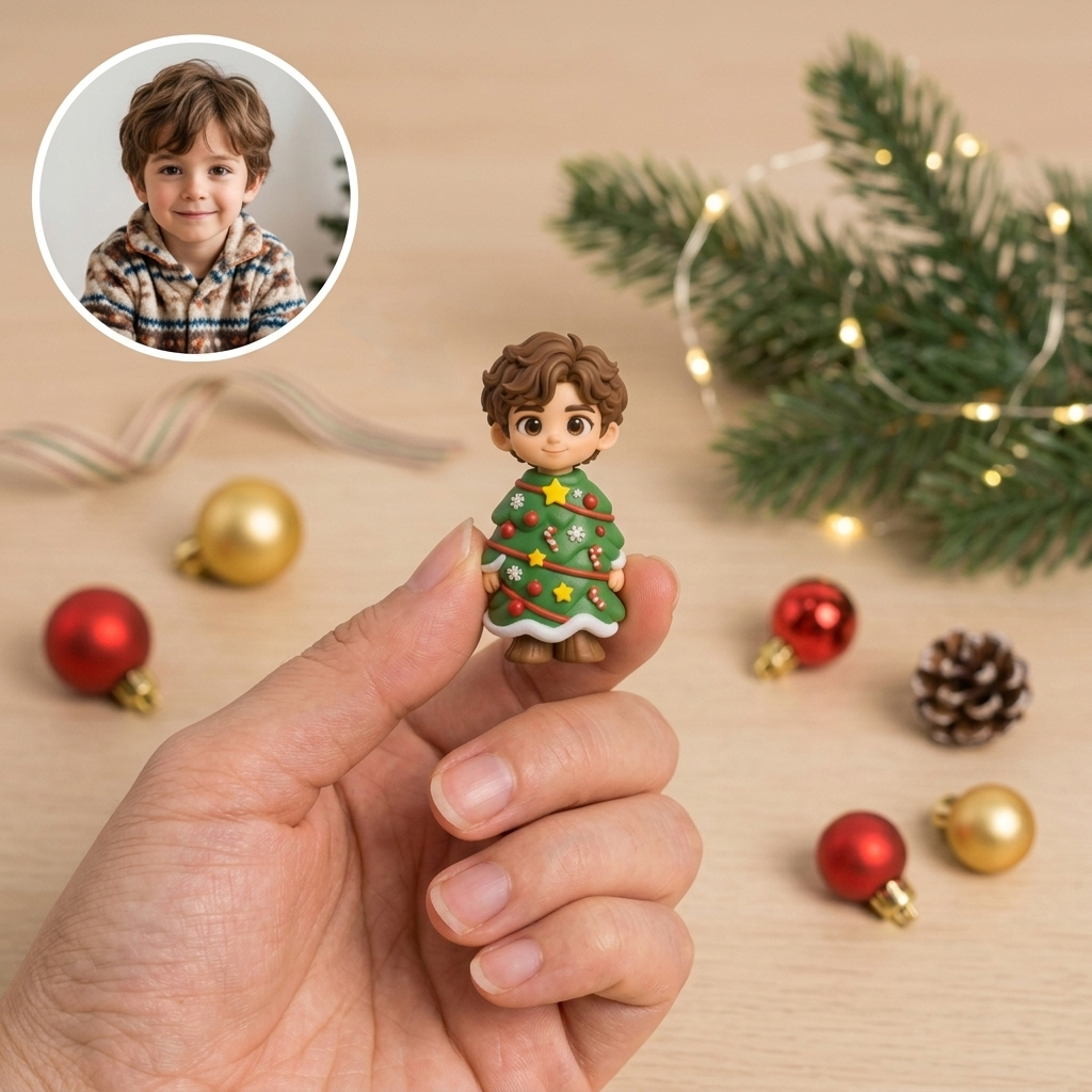 Custom 3D Cartoon Christmas Figurine