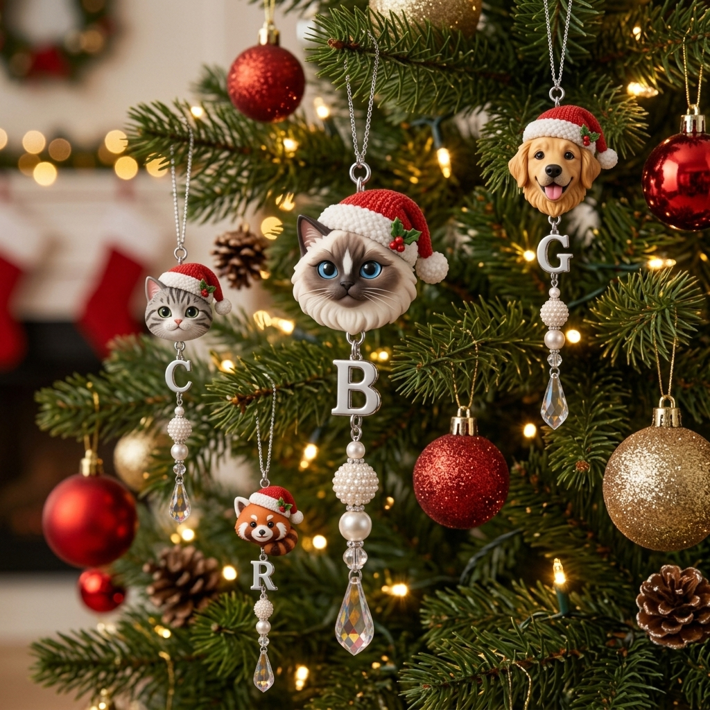 Custom 3D Character & Name Christmas Tree Ornament