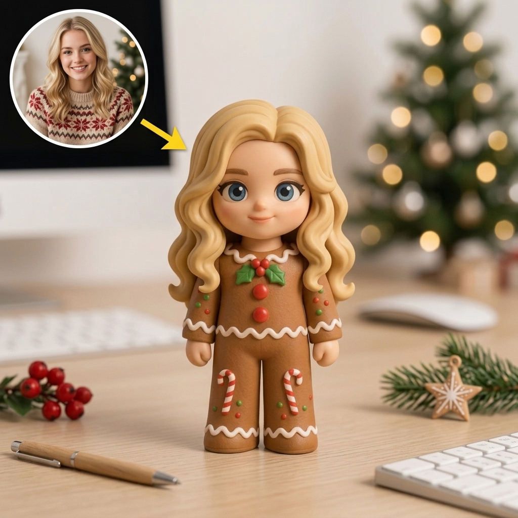 Custom 3D Cartoon Christmas Figurine