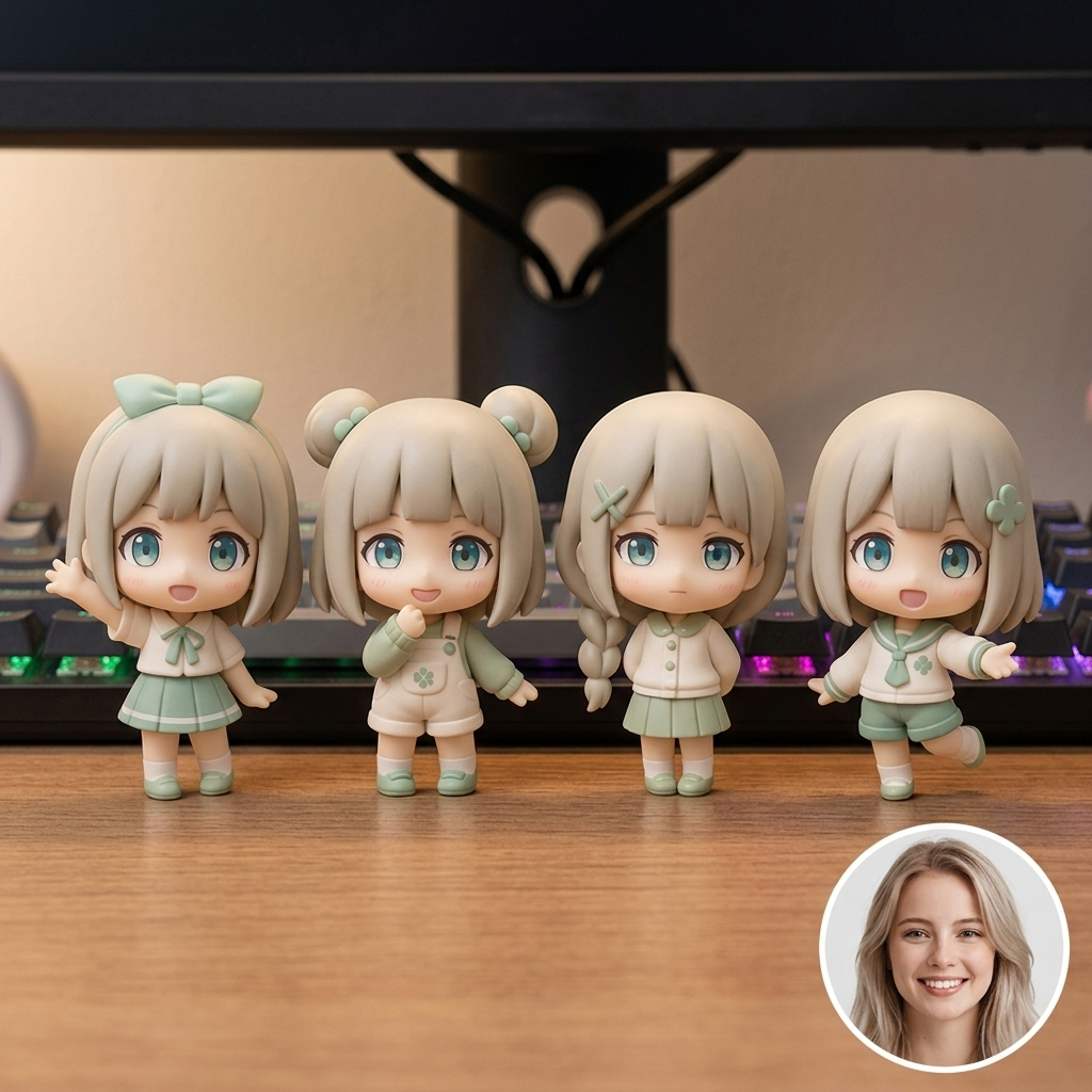 Customizable Anime Desk Figurine – Multiple Styles