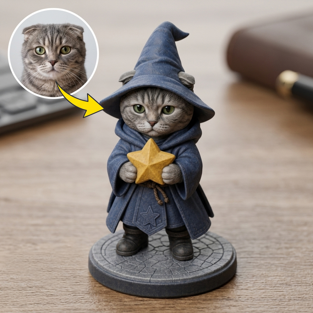 Custom 3D Pet Figurine – Fantasy RPG Style