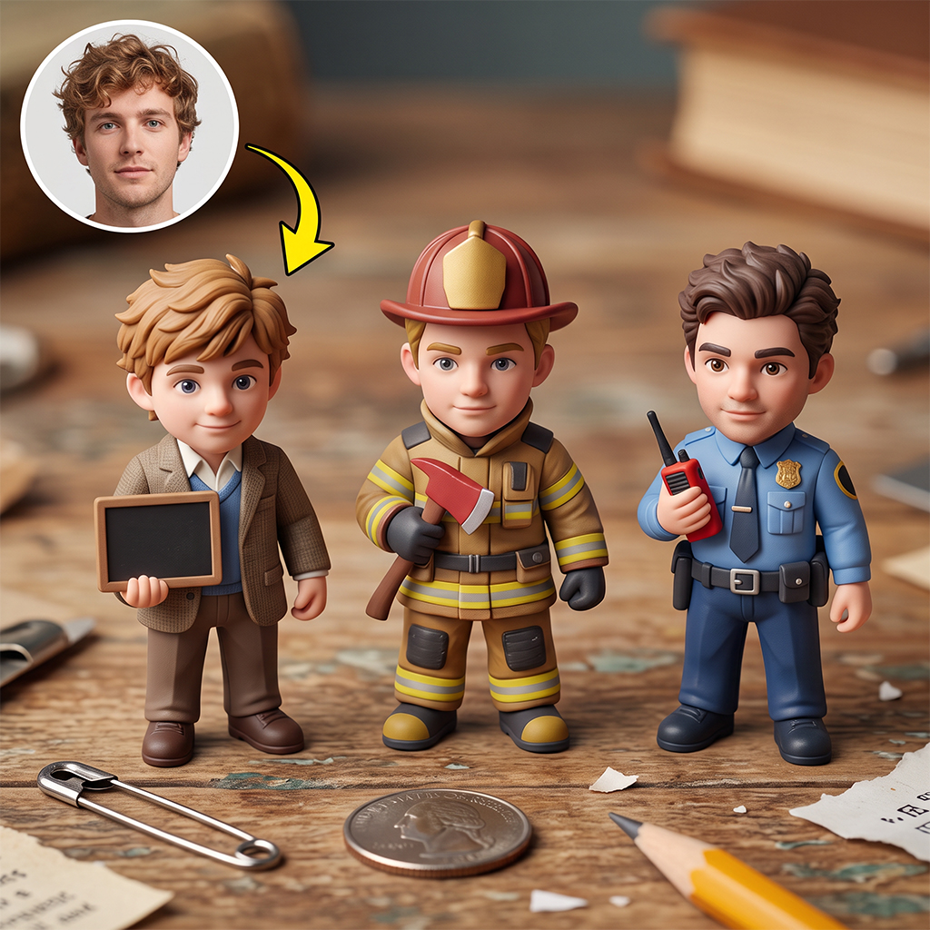 Custom 3D Character Figurine - Careers for All Age Groups