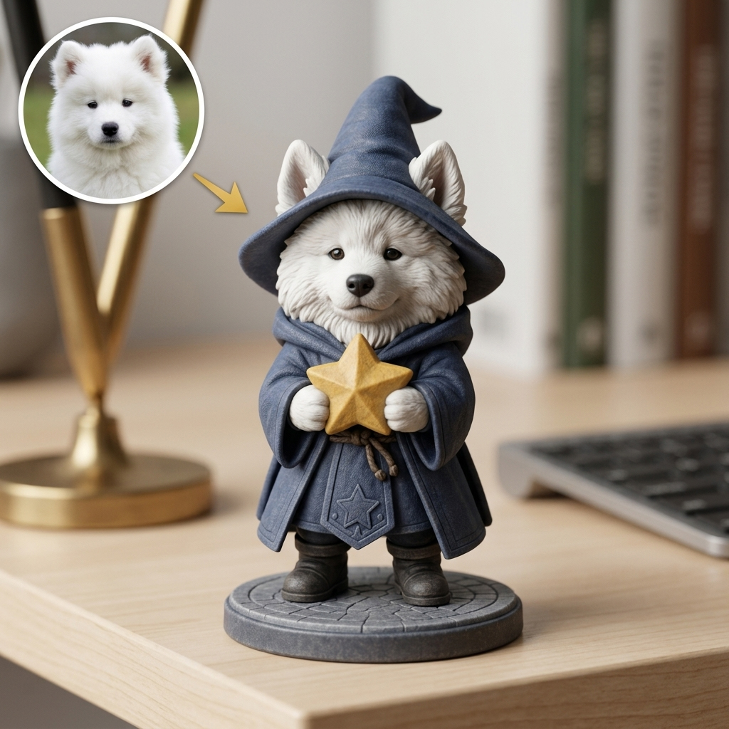 Custom 3D Pet Figurine – Fantasy RPG Style