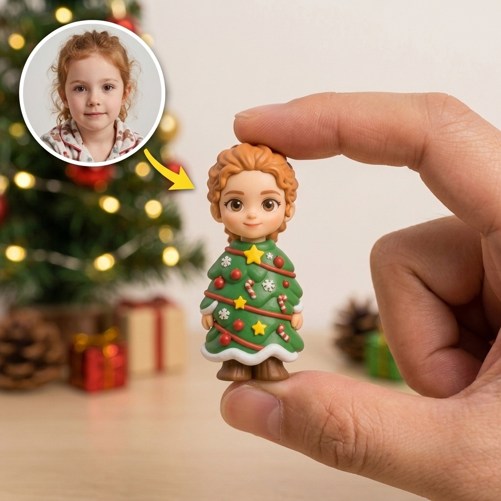 Custom 3D Cartoon Christmas Figurine