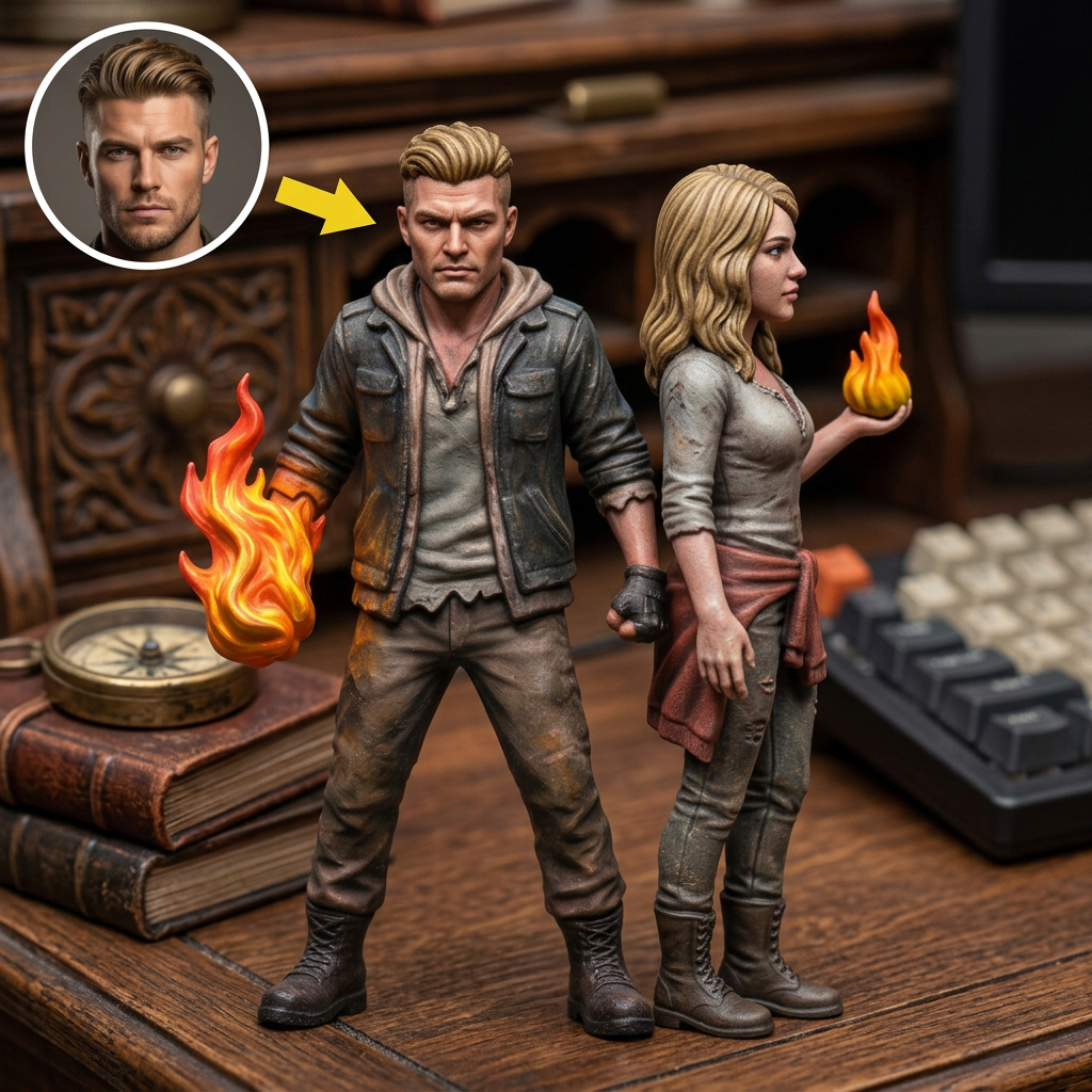 Custom 3D Character Figurine - Elemental Abilities