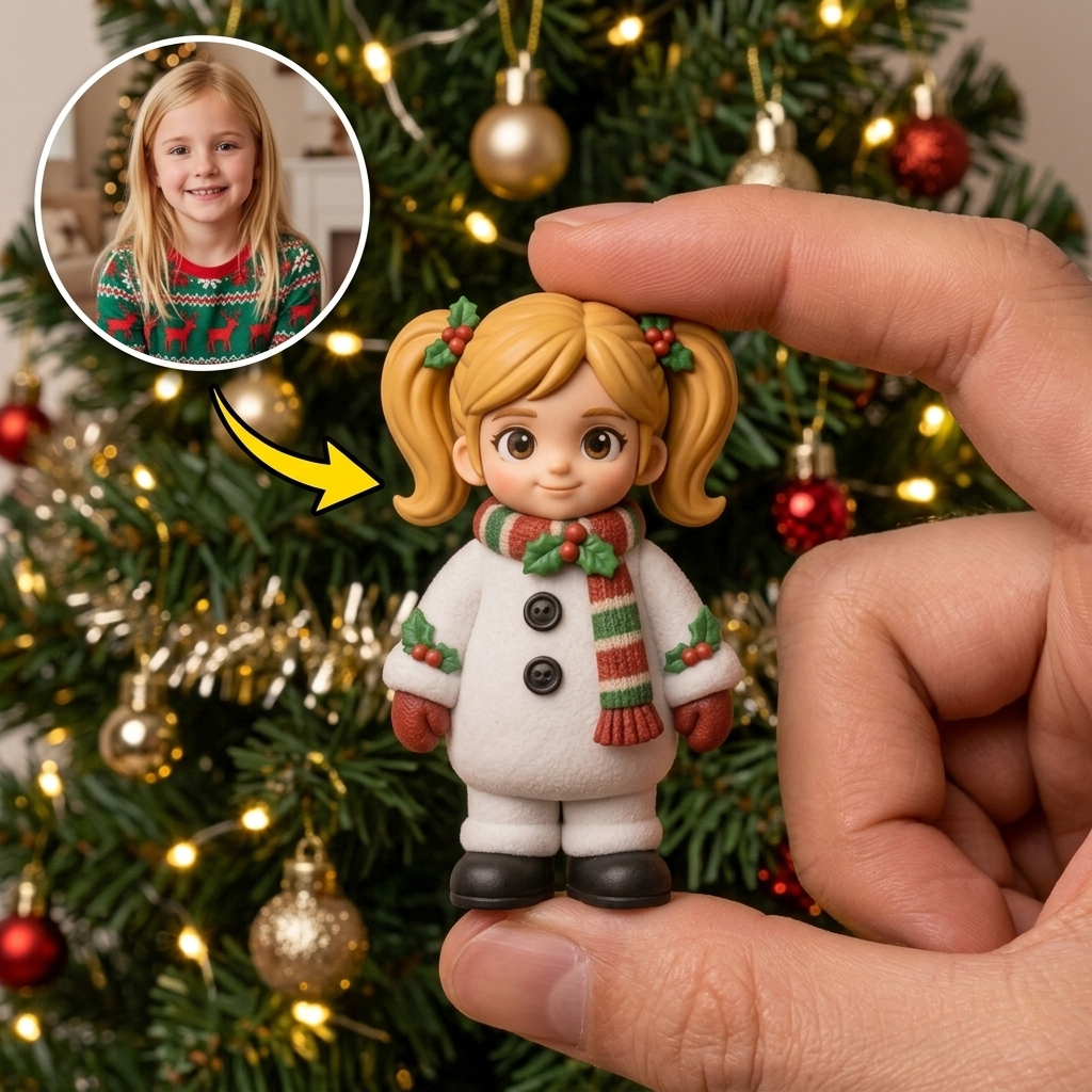 Custom 3D Cartoon Christmas Figurine