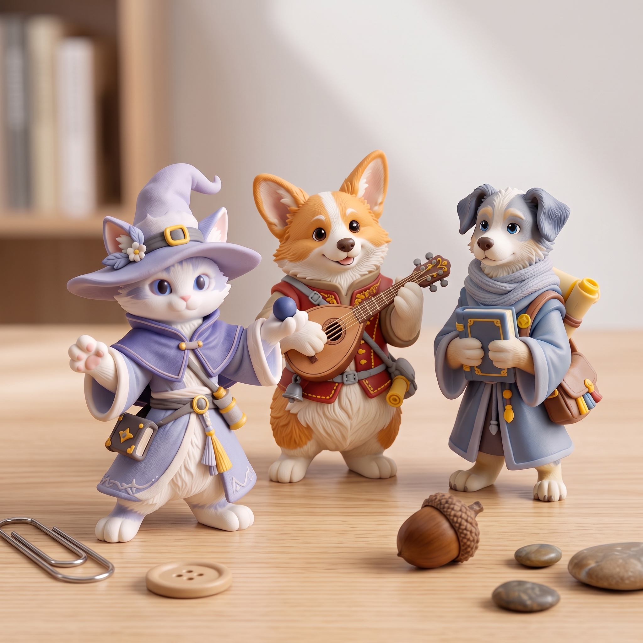 Customizable Pet Anthropomorphic Desk Figurine –  Fantasy Style